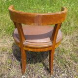 Rosewood and bronze office chair
