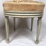 Pair of white lacquered wooden chairs in Louis XVI style, 20th century