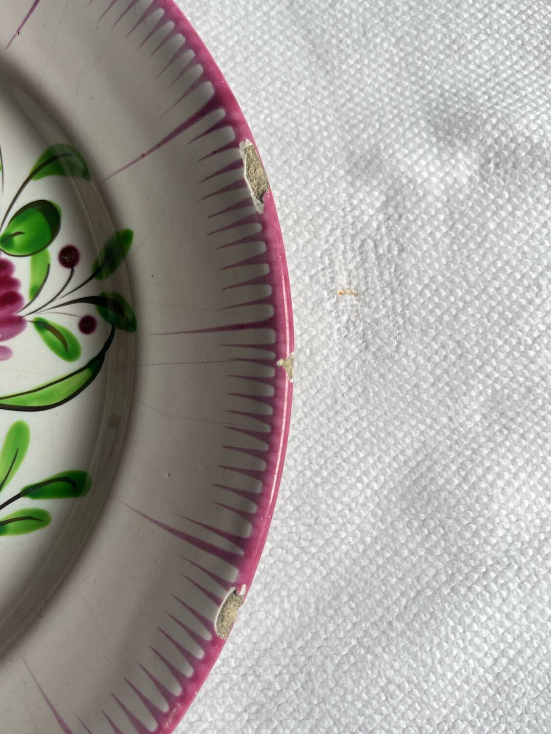 4 19th century Alsatian plates