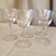 Suite of 4 glasses of port wine cooked in glass of the years 1930