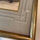 Old frame with illustrated page from the newspaper "Moniteur de la mode", Paris, late 19th century