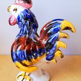 Antique enameled ceramic rooster.