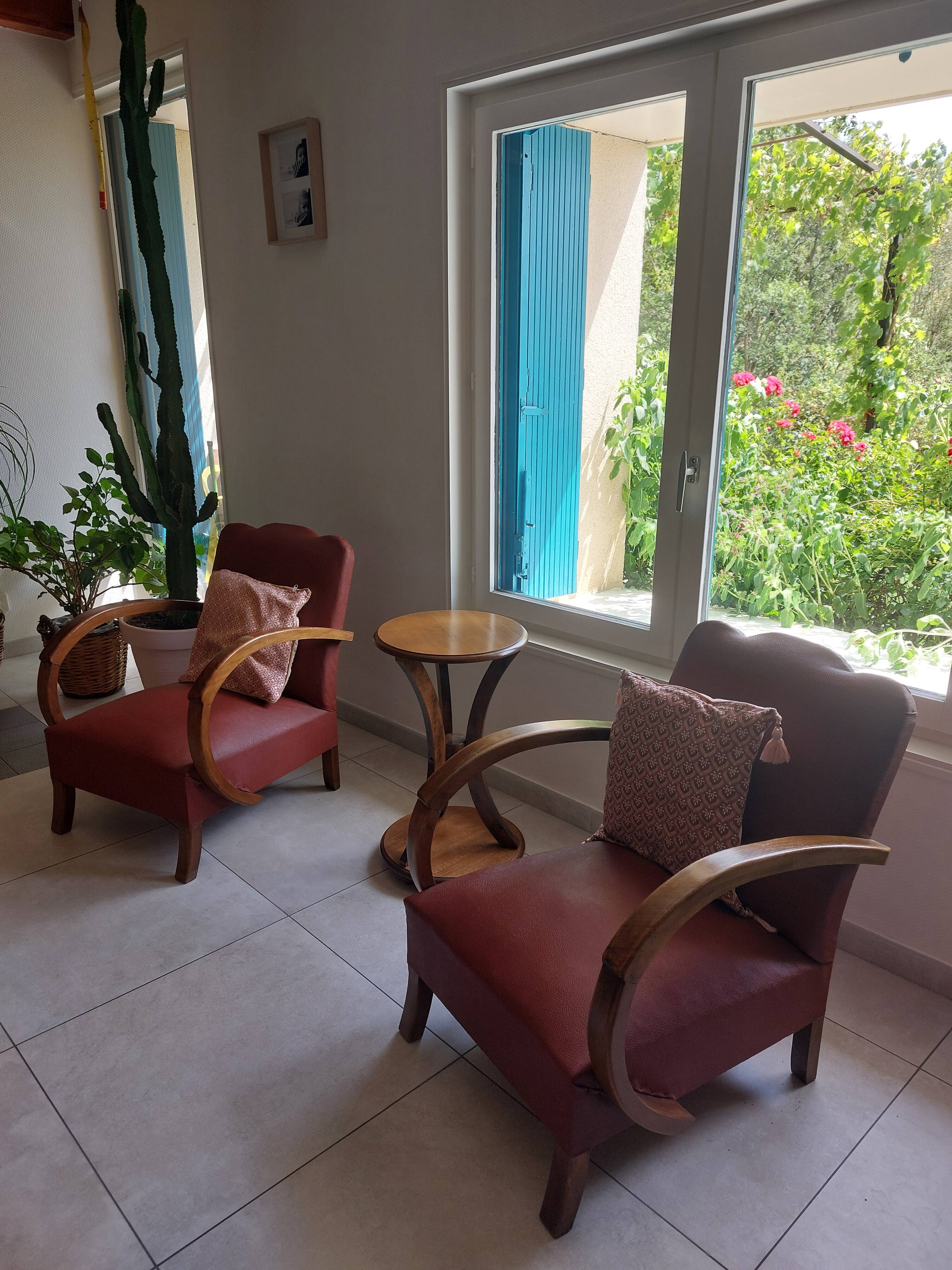 small round side table, end table