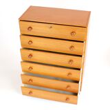 Chest of drawers six teak drawers
