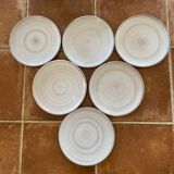 6 glazed terracotta plates 22 cm