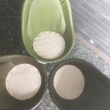 3 foot Tulip faux leather chairs.