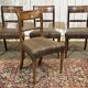 Série de 4 chaises + 2 fauteuils anglais en acajou fin XIXème