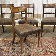 Série de 4 chaises + 2 fauteuils anglais en acajou fin XIXème