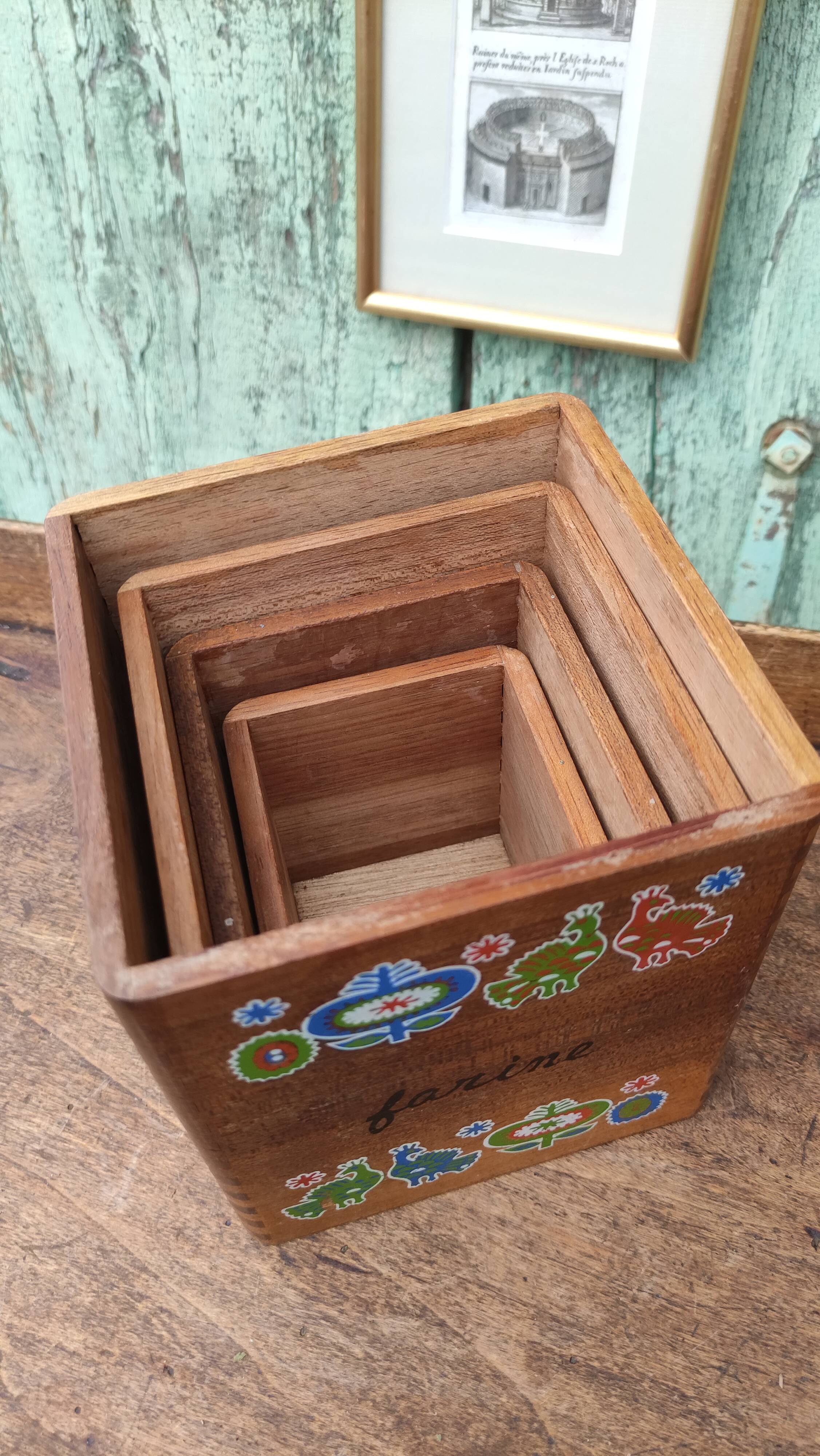 Pots à épices en bois français et anglais
