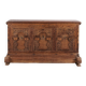 Coffre – Chêne – Détails sculptés et marqueterie – vers 1860