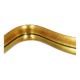 Golden wooden mirror in the style of Gio Ponti by Max Welz, Vienna, Austria, 1940s.