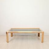 Table basse vintage en laiton