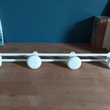 Patinated coat rack 4 hooks patinated metal white deco dp 03231147