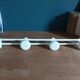 Patinated coat rack 4 hooks patinated metal white deco dp 03231147