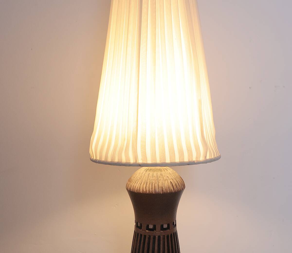Big ceramic floor lamp by M. Zawadzki for Tilgmans Sweden