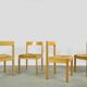 Vintage dutch design oak dining chairs, 1960s