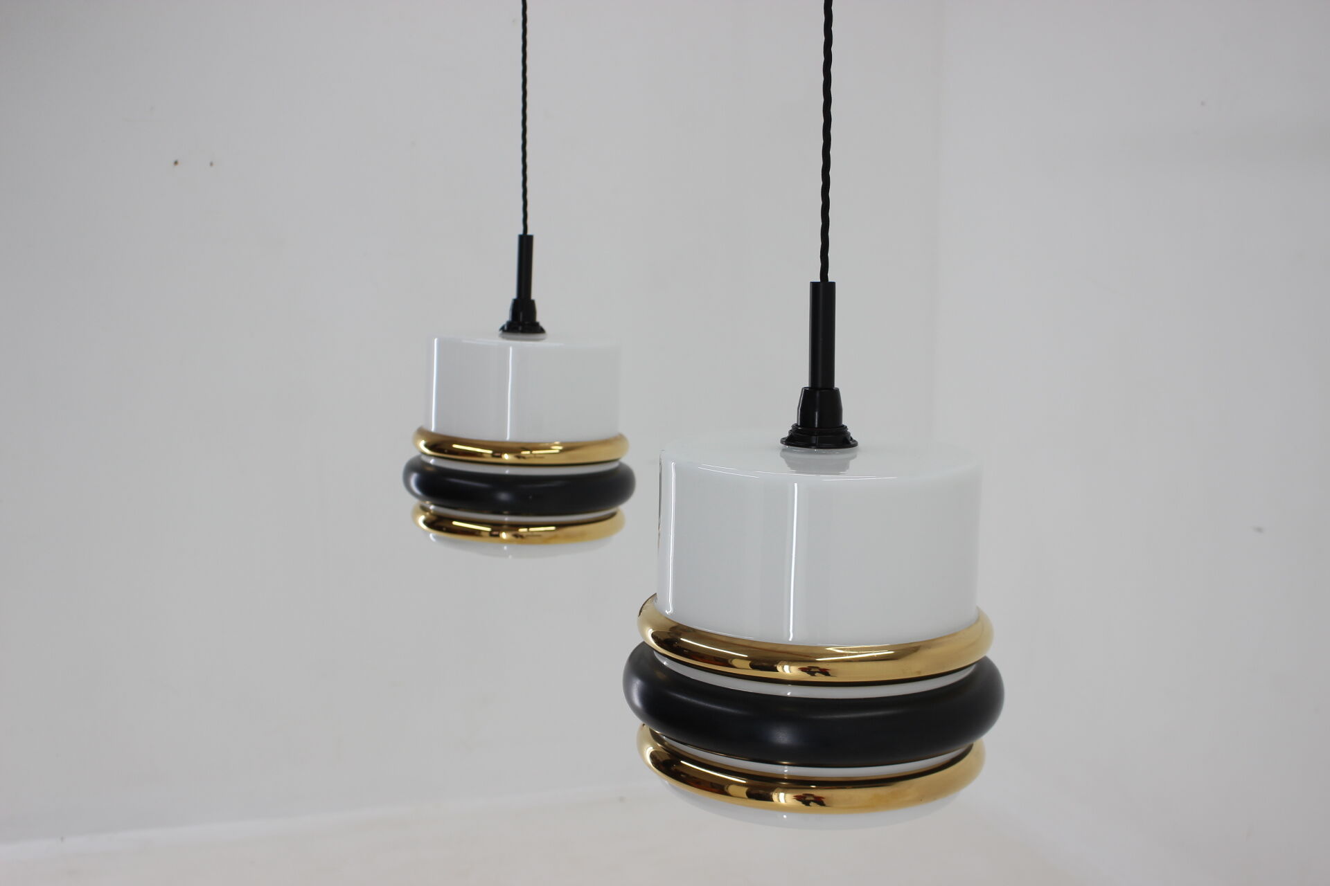 1970s Pendant Glass Light Czechoslovakia
