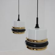 Suspension en verre des années 1970 Tchécoslovaquie