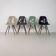 Chaises Eames Herman Miller DSW en grège clair / gris éléphant / vert écume de mer / noir
