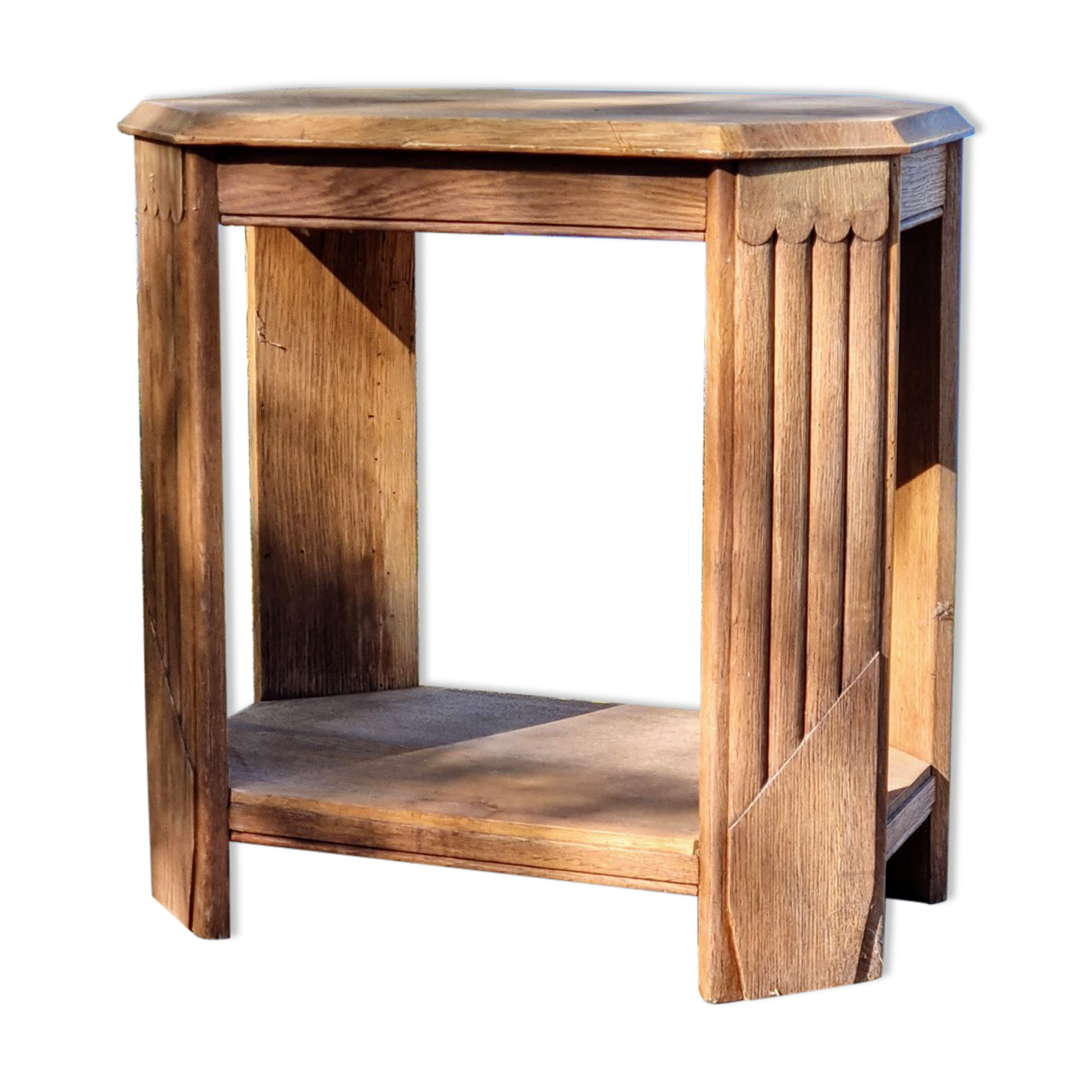 Old French oak side table