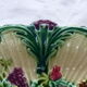 Fruit cut, dish in rectanguary shape, fruits and flowers, art deco