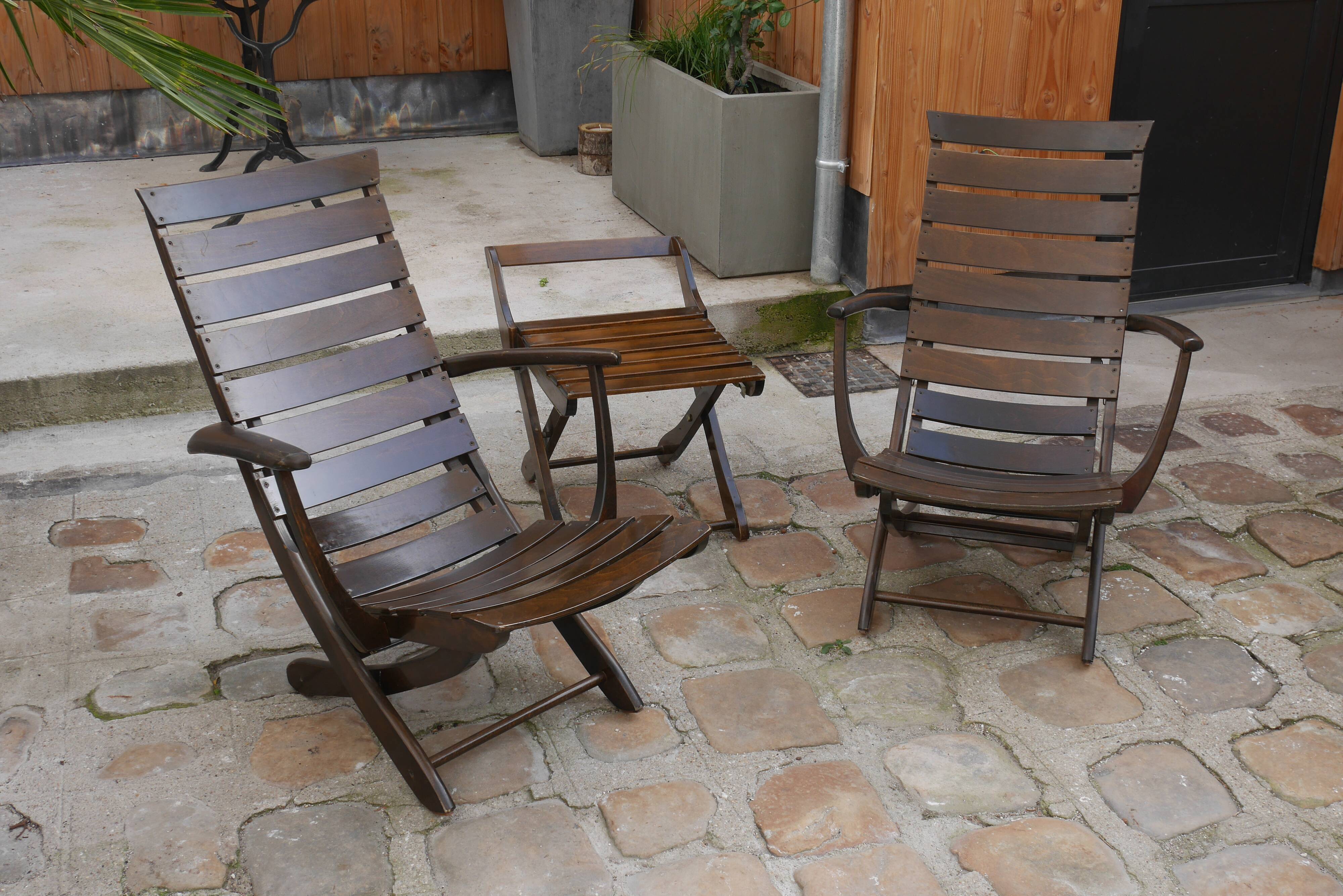 Pair of Triconfort and Ottoman 1950s armchairs