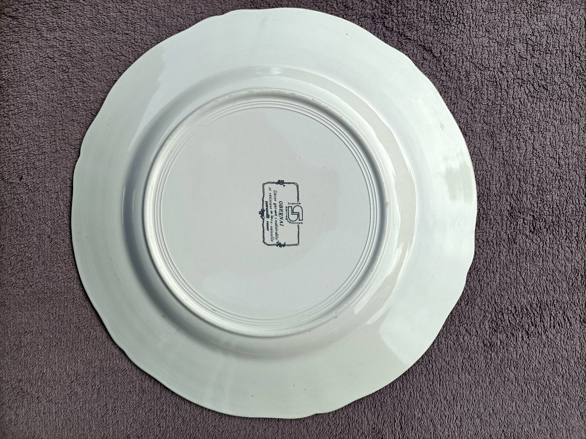 Large dish Obernai Sarreguemines