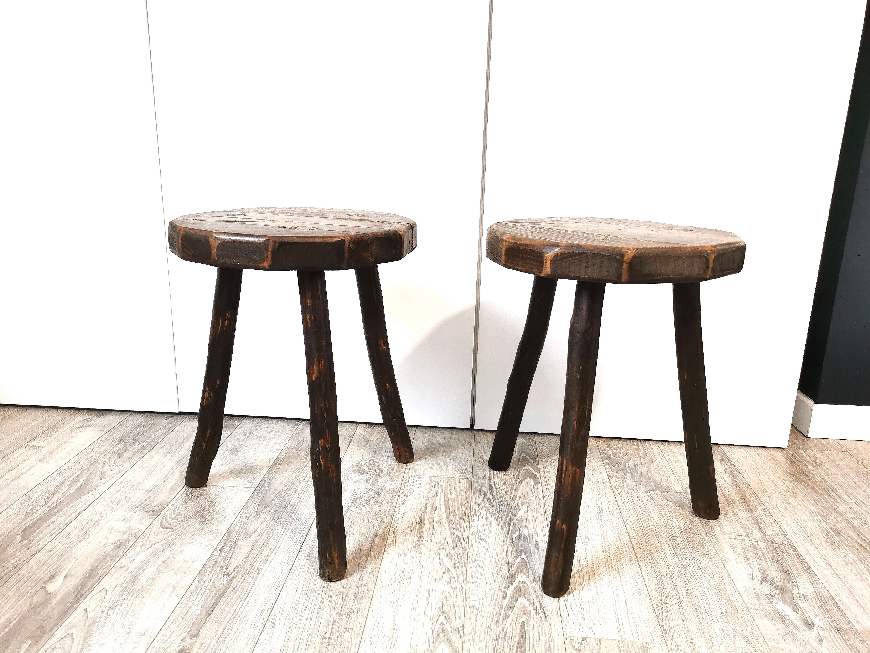 Pair of tripod stools