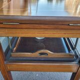 Table vitrine ancienne en bois et verre – style élégant