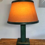 Lampe Art Déco Attribuée à Paul Dupré Lafon / Cuir Se killier et Parch