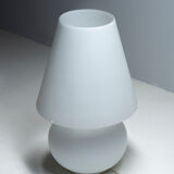 Lamp in white glass