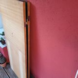 Large vintage teak triptych mirror