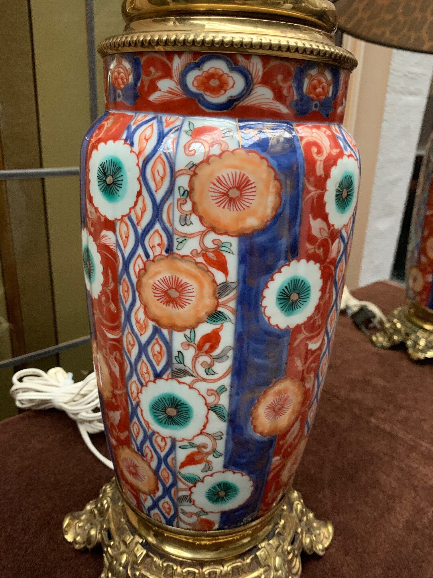 Paire de lampes anciennes Imari.