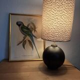 Lampe boule en bois vintage