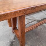 Pair of old oak farm benches -2m75