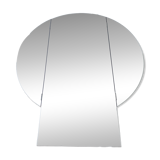 Large round triptych wall mirror, 112 cm