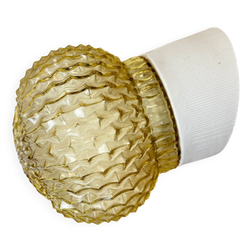 Vintage White Porcelain Wall Light, 1970s