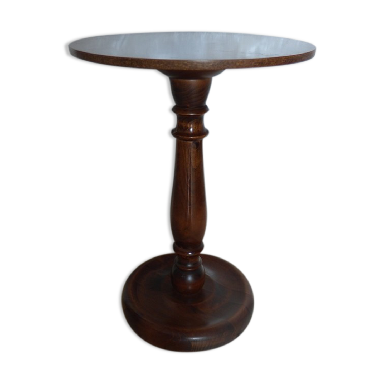 Pedestal table in solid wood walnut