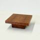 Square coffee table by Fratelli Turri with burl wood