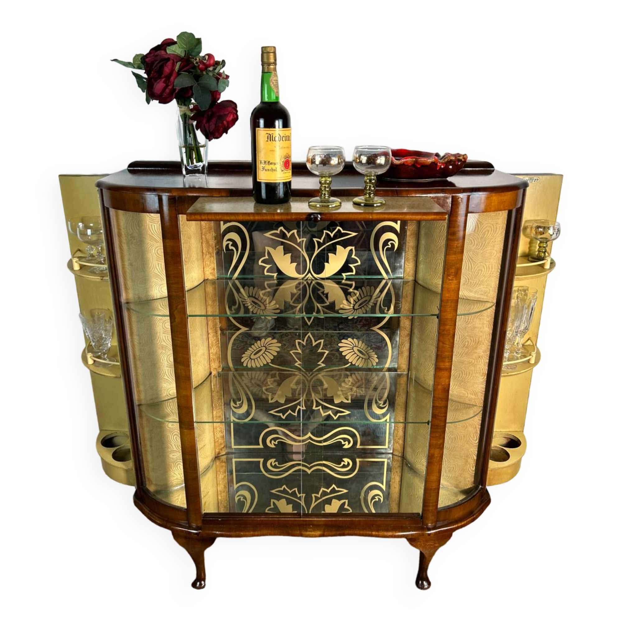 Art Deco Vintage Brocante Display Cabinet Cocktail Bar 1930