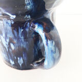 Vintage blue ceramic vase