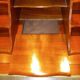 Antique drop-front secretary desk