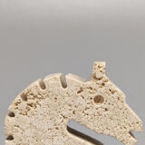 1970s travertine horse sculpture