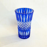 Cobalt blue cut vase