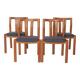 Set of 4 Teak Dining Chairs by Dyrlund, 1960s Danish Mid-Century Modern