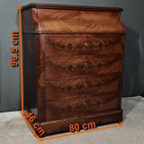 Commode de Toilette en Ronce d’Acajou, style Louis-Philippe – Fin XIXe