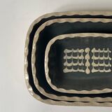 Set of 3 ramekins / serving dishes in handmade ceramic.