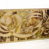 Bernhard Rohne Brutalist Etched & Oxidized Rectangle Coffee Table, 1960s