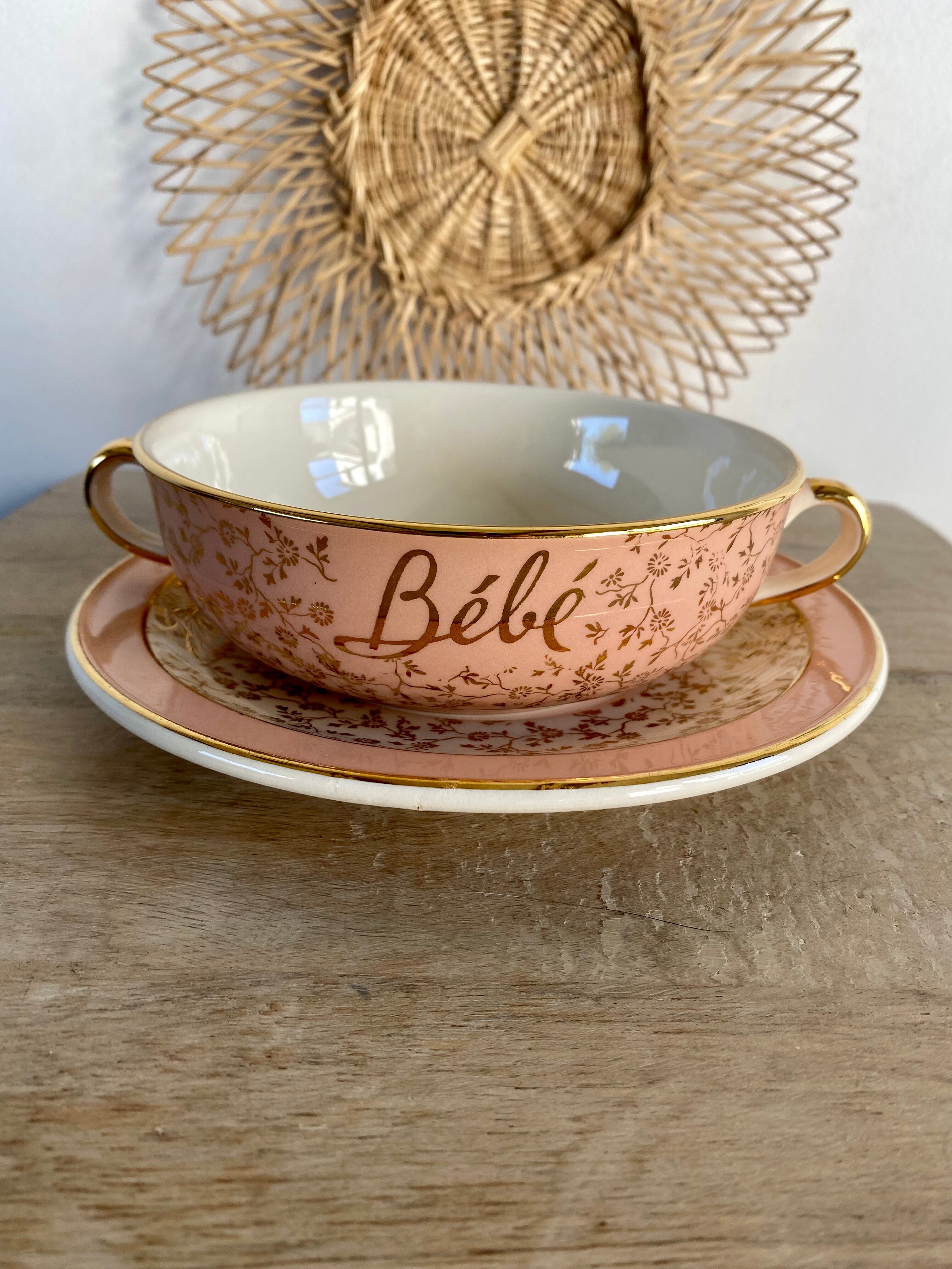 Baby handle bowl and saucer Villeroy and Boch model Santos