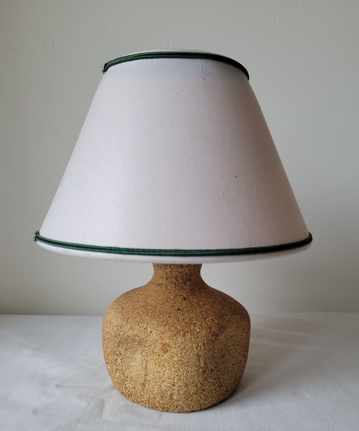 Reconstituted stone bedside lamp